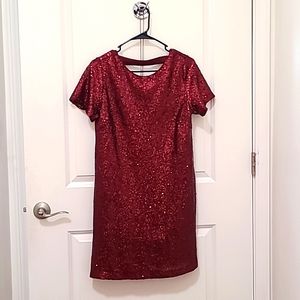 Dublin Sequin Short Dress | Merlot